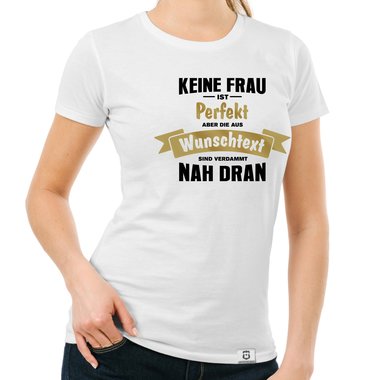 Damen T-Shirt und Hoodie - Keine Frau ist perfekt - Mit w�hlbaren Farben fuchsia-Hoodie XS