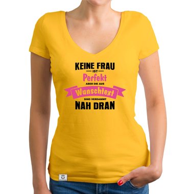 Damen T-Shirt und Hoodie - Keine Frau ist perfekt - Mit w�hlbaren Farben fuchsia-Hoodie XS
