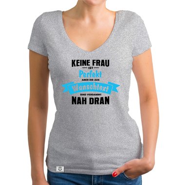 Damen T-Shirt und Hoodie - Keine Frau ist perfekt - Mit w�hlbaren Farben fuchsia-Hoodie XS