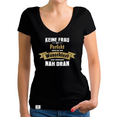 Damen T-Shirt und Hoodie - Keine Frau ist perfekt - Mit w�hlbaren Farben fuchsia-Hoodie XS