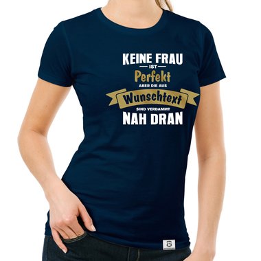 Damen T-Shirt und Hoodie - Keine Frau ist perfekt - Mit w�hlbaren Farben fuchsia-Hoodie XS