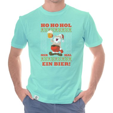 Herren Hoodie & T-Shirt - Ho Ho Hol mir mal ein Bier - Weihnachts-Fun-Design