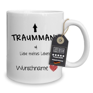 Personalisierter Kaffeebecher - Tasse - Traumfrau / Traummann - Mit Namen - Verschiedenen Farben