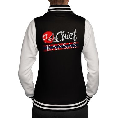 Damen College Jacke - American Football Team-Kollektion rosa-Chief-Kansas XS