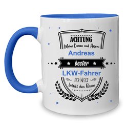 Personalisierter Kaffeebecher - Tasse - Achtung meine...