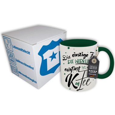 Kaffeebecher - Tasse - Die einzige Fee, ist die Kaffee - Witzige Bro/Arbeits Tasse fr Kaffee-Liebhaber
