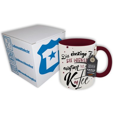 Kaffeebecher - Tasse - Die einzige Fee, ist die Kaffee - Witzige Büro/Arbeits Tasse für Kaffee-Liebhaber