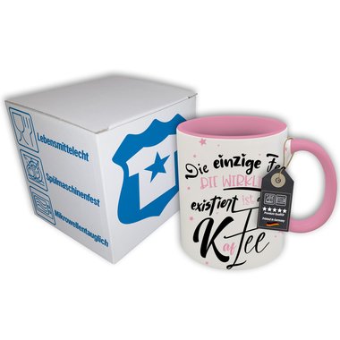 Kaffeebecher - Tasse - Die einzige Fee, ist die Kaffee - Witzige Bro/Arbeits Tasse fr Kaffee-Liebhaber