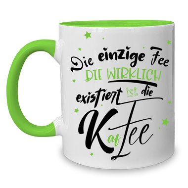 Kaffeebecher - Tasse - Die einzige Fee, ist die Kaffee - Witzige Büro/Arbeits Tasse für Kaffee-Liebhaber