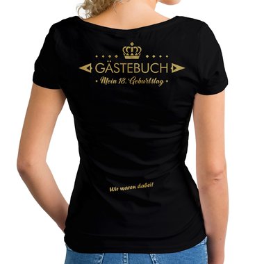 Damen B-Day T-Shirts - Personalisiert - Wunschname + Wunschzahl - Mein Geburtstags-Gstebuch
