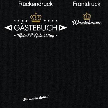 Damen B-Day T-Shirts - Personalisiert - Wunschname + Wunschzahl - Mein Geburtstags-Gstebuch