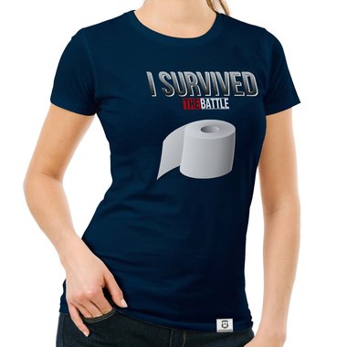 Damen & Herren T-Shirt Kollektion - I survived the Battle weiss-Herren 5XL