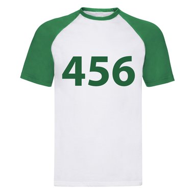 Herren T-Shirt mit Wunschnummer - Karneval - Fasching - Cosplay weiss-gr�n S