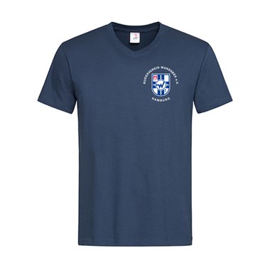 Herren T-Shirt RV Wandsbek S V-Ausschnitt Wei Ja