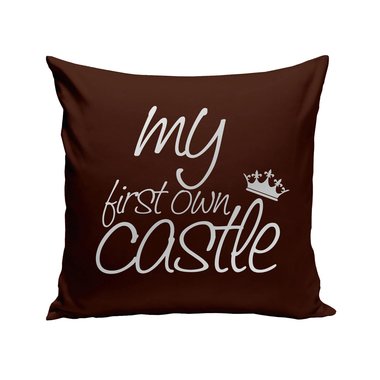 Dekokissen My first own castle weiss-fuchsia