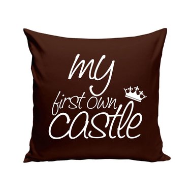 Dekokissen My first own castle weiss-fuchsia