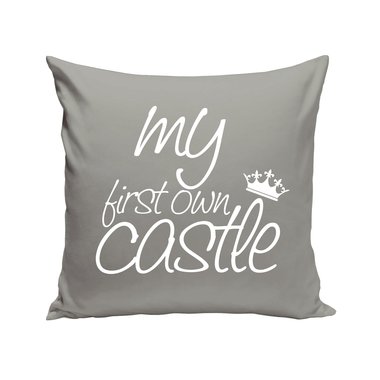 Dekokissen My first own castle weiss-fuchsia