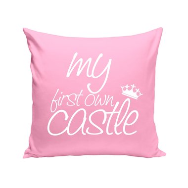 Dekokissen My first own castle weiss-fuchsia