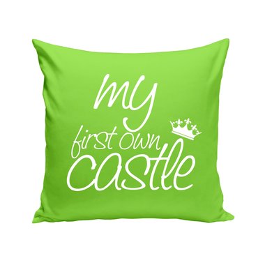 Dekokissen My first own castle weiss-fuchsia
