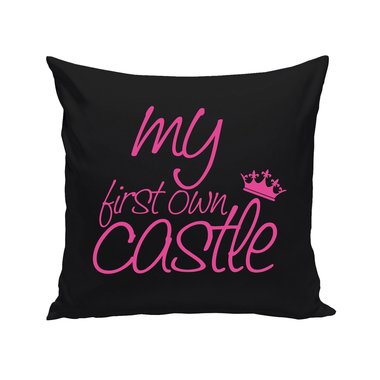 Dekokissen My first own castle weiss-fuchsia
