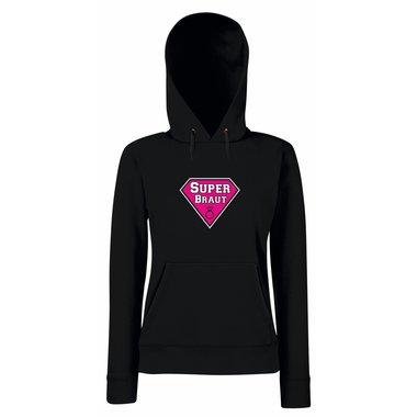 Super Braut - Damen Hoodie schwarz XS