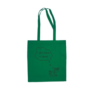 Einhorn Baumwolltasche - I dont believe in humans