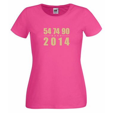 Damen T-Shirt DEUTSCHLAND WM 1954 1974 1990 2014