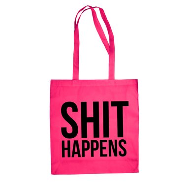 Baumwolltasche Jutebeutel SHIT HAPPENS