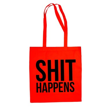 Baumwolltasche Jutebeutel SHIT HAPPENS
