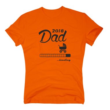Herren T-Shirt - Dad 2018 ...loading orange-schwarz S