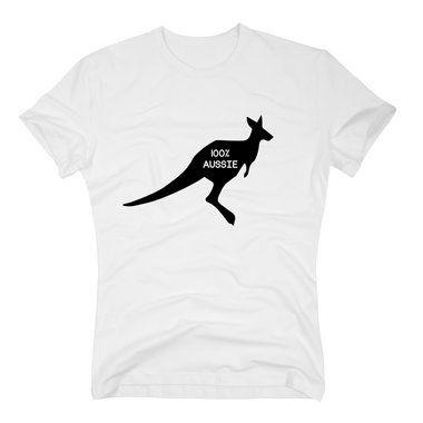 Kangaroo mit 100% T-Shirt Australien und Aussie Aufdruck