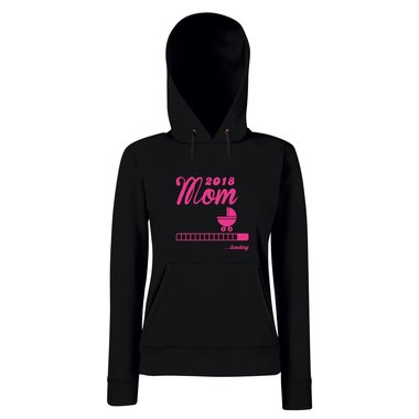 Damen Hoodie - Mom 2018 ...loading grau-fuchsia M