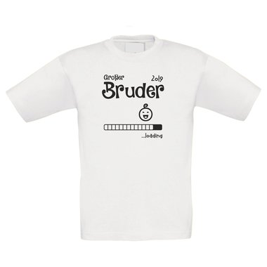 Kinder T-Shirt - Groer Bruder 2019 loading rot-weiss 98-104