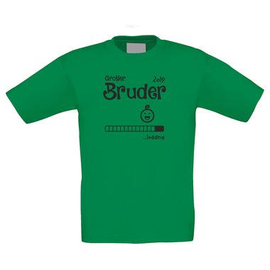 Kinder T-Shirt - Gro�er Bruder 2019 loading kellygruen-schwarz 98-104