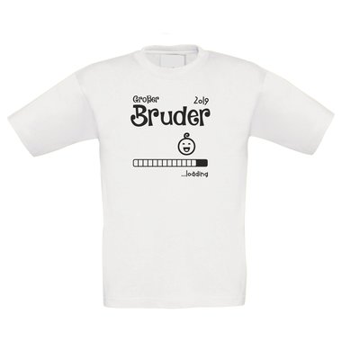 Kinder T-Shirt - Gro�er Bruder 2019 loading kellygruen-schwarz 98-104