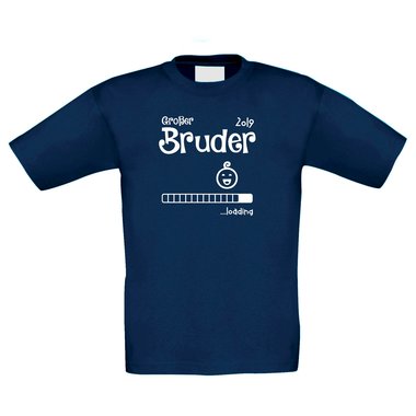Kinder T-Shirt - Gro�er Bruder 2019 loading kellygruen-schwarz 98-104