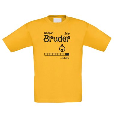 Kinder T-Shirt - Gro�er Bruder 2019 loading kellygruen-schwarz 98-104