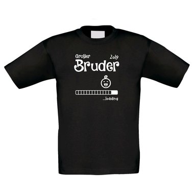 Kinder T-Shirt - Gro�er Bruder 2019 loading kellygruen-schwarz 98-104
