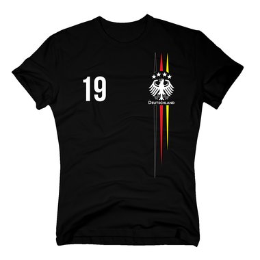 DEUTSCHLAND T-Shirt Herren - WM 18 - mit Wunschnummer weiss XXXL