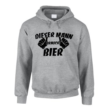 Herren Hoodie - Dieser Mann braucht Bier