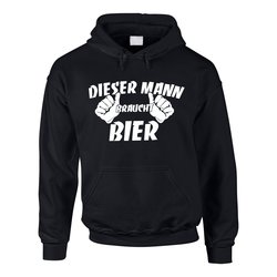 Herren Hoodie - Dieser Mann braucht Bier