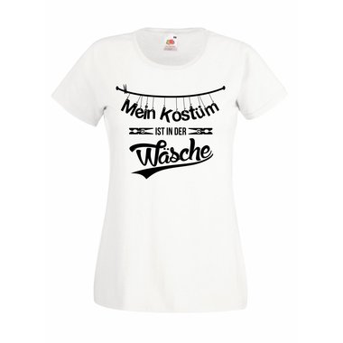 Damen T-Shirt Mein Kostm ist in der Wsche