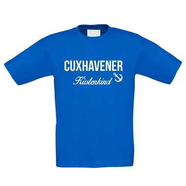 Kinder T-Shirt - Cuxhavener Kstenkind weiss-rot 122-128