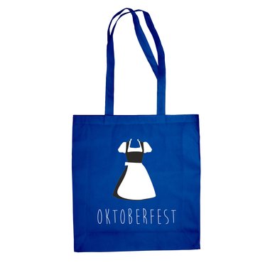 Baumwolltasche Jutebeutel Dirndl Oktoberfest weiss
