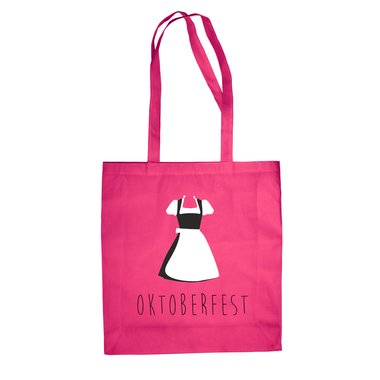 Baumwolltasche Jutebeutel Dirndl Oktoberfest weiss