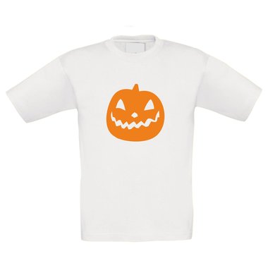 Kinder T-Shirt - Halloween Krbis weiss 98-104