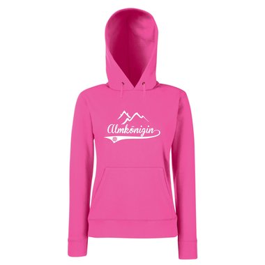 Damen Hoodie - Almknigin fuchsia-himmelblau L