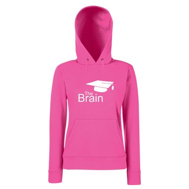 Damen Hoodie - The Brain schwarz-cyan XS