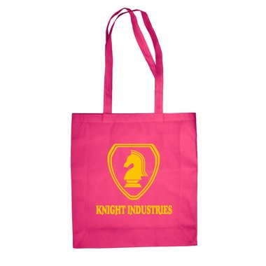 Baumwolltasche Jutebeutel - Knight Industries weiss-gelb