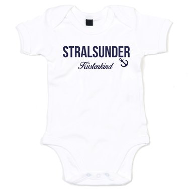 Baby Body Stralsunder Kstenkind weiss-rot 68-80